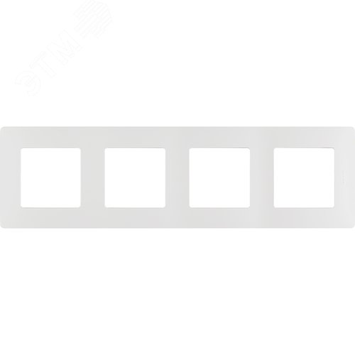 Рамка 4-местная белый ETIKA - фото 4