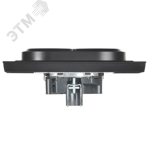 BRITE Розетка двойная с заземлением с защитными шторками 16А в сборе РСш12-3-БрЧ черный - фото 3