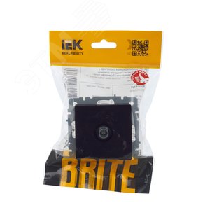 BRITE Розетка TV оконечная РТВ11-0-БрЧ черный - фото 7