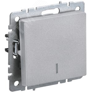 Изображение товара BRITE Выключатель одноклавишный проходной с индикацией 10А ВС10-1-7-БрА алюминий IEK (шт)