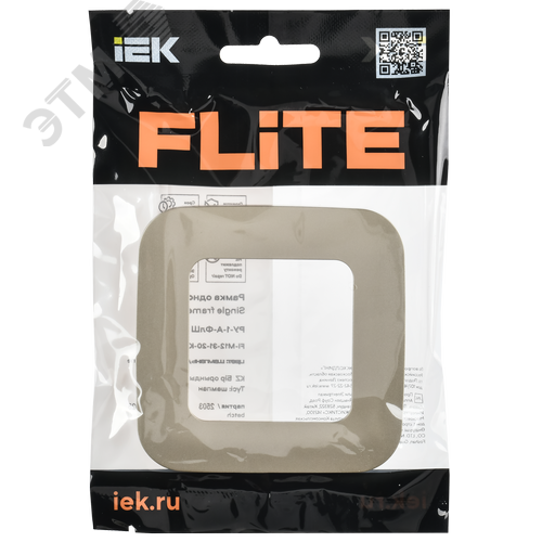 FLITE ARTISTIC Рамка 1-местная РУ-1-А-ФлШ шампань IEK - фото 2