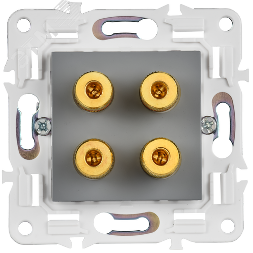 SKANDY Аудиорозетка 4-местная SK-A01Gr серый IEK - фото 4