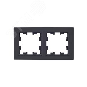 BRITE Рамка 2 поста РУ-2-БрГ графит - фото 2