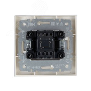 BRITE Выключатель одноклавишный 10А в сборе ВСР10-1-0-БрЖ жемчуг IEK - фото 5