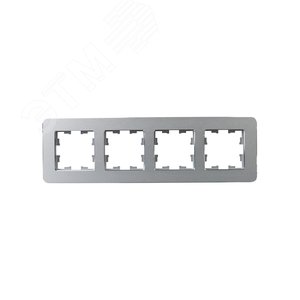 BRITE Рамка 4 поста РУ-4-1-Бр металл алюминий RE IEK - фото 2