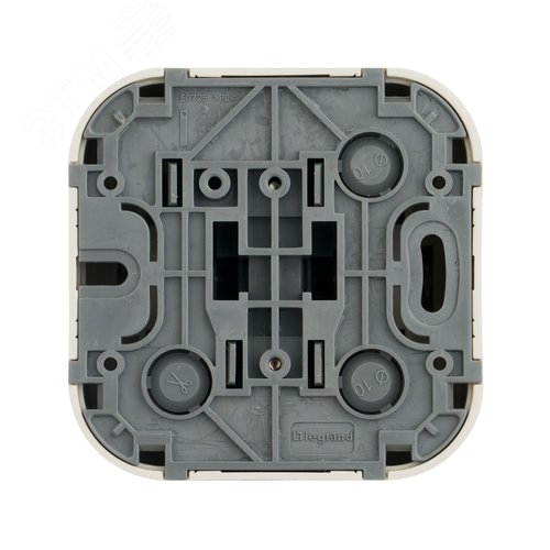 Выключатель 1-клавишный для открытой установки слоновая кость QUTEO - фото 2