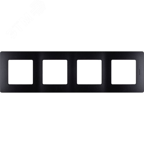 Рамка 4-местная антрацит ETIKA - фото 3