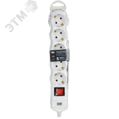 Розетка переносная разборная с выключателем РПр05В 5 мест - фото 2