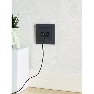 BRITE Розетка двойная TV+RJ45 кат.5E РТВ/РК12-БрГ графит - фото 8