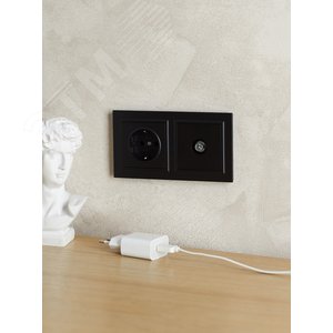 BRITE Рамка 2 поста IP44 РУ-2-БрЧ-44 черный - фото 6