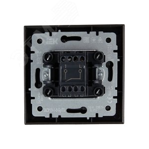 BRITE Выключатель одноклавишный 10А в сборе ВСР10-1-0-БрТБ темная бронза IEK - фото 5