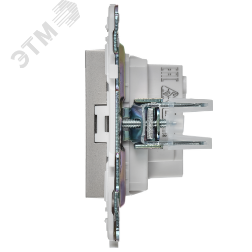 SKANDY Розетка без заземления с защитными шторками 10А SK-R01S серебряный IEK - фото 2