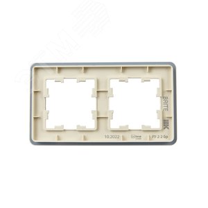 BRITE Рамка 2 поста РУ-2-2-Бр стекло песчаный RE IEK - фото 3