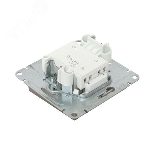 Механизм выключателя. двухклавишный. с подсветкой. шампань Эпика EKF - фото 9