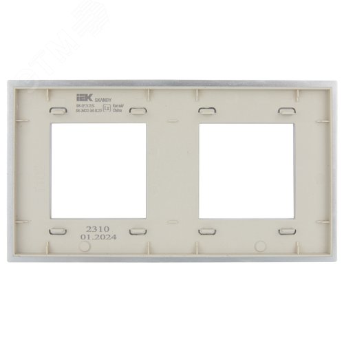 SKANDY Рамка 2-местная SK-F32S металл серебряный IEK - фото 3