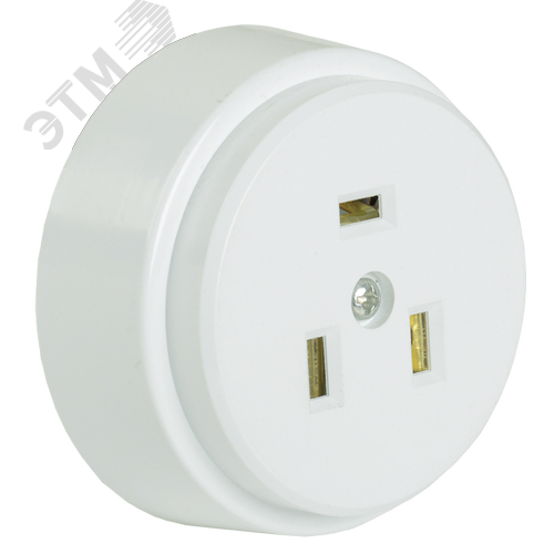 Изображение товара Розетка наружная разборная для плиты с заземлением 32А белая РПпл10-01-Ст (шт)