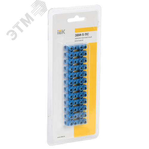 Зажим винтовой ЗВИ-5 1.5-4.0мм.кв 2шт не подде    рживает горение синий - фото 2