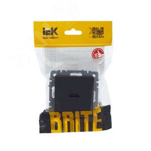 BRITE Розетка HDMI РHDMI-0-БрГ графит - фото 7