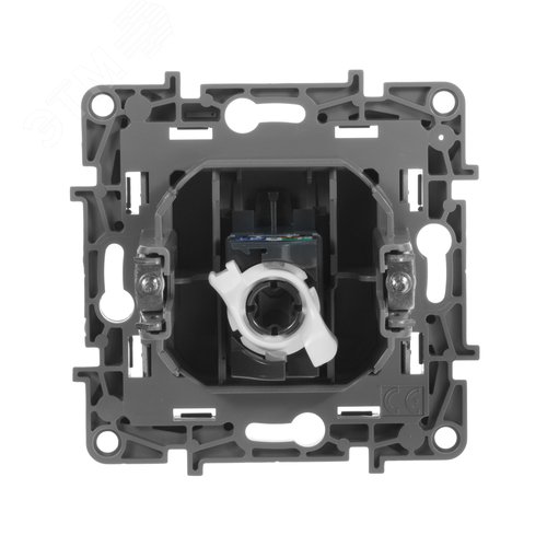 Розетка компьютерная RJ45 категория 5Е UTP антрацит ETIKA - фото 4