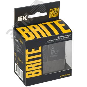 BRITE Кнопка звонка с индикацией для отелей 10А ВС10-1-9-БрТБ темная бронза IEK - фото 2