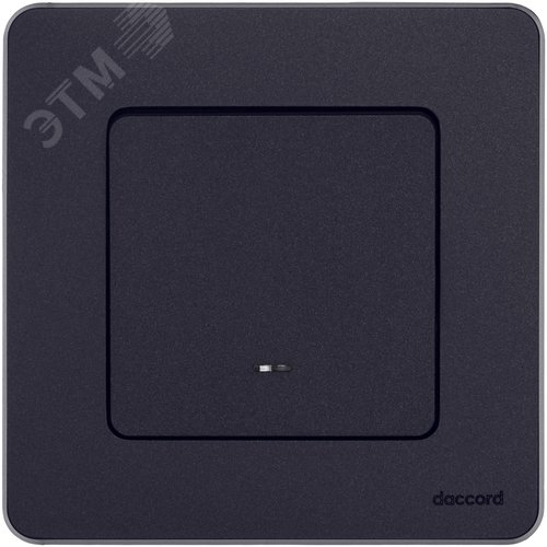 Выключатель 1-клавишный с подсветкой/индикацией 10АХ безвинтовое крепление антрацит INSPIRIA - фото 4