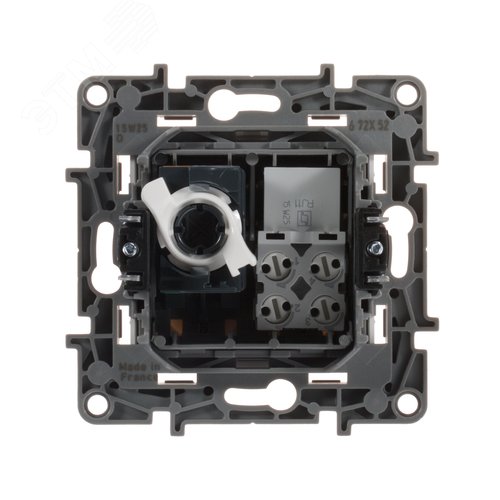 Розетка двойная RJ11+RJ45 кат.5E UTP белый ETIKA - фото 4