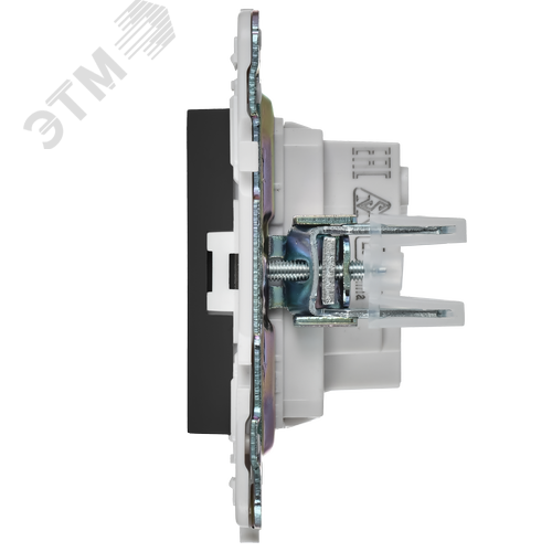 SKANDY Розетка без заземления с защитными шторками 10А SK-R01G графит IEK - фото 3