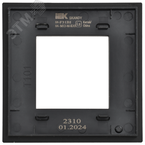 SKANDY Рамка 1-местная SK-F31Bl металл черный IEK - фото 3