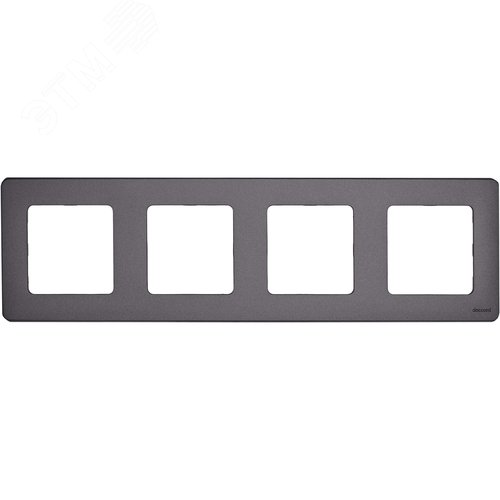 Рамка 4-местная дымчатый INSPIRIA - фото 2