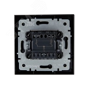 BRITE Выключатель двухклавишный 10А в сборе ВСР10-2-0-БрТБ темная бронза IEK - фото 5