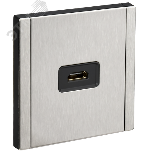 Изображение товара FORTE&PIANO Розетка HDMI FP740M металл никель IEK (шт)