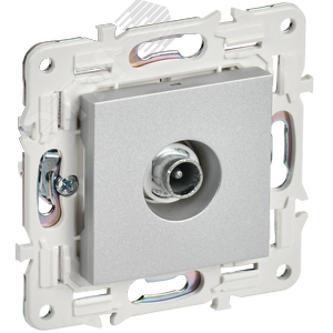 SKANDY Розетка TV проходная SK-A17S серебряный IEK - фото 1