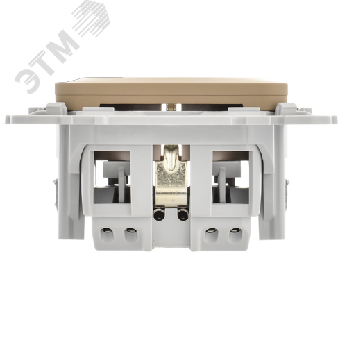FLITE Розетка с заземлением без защитных шторок безвинтовое крепление 16А РС11-1-ФлХ хаки IEK - фото 5