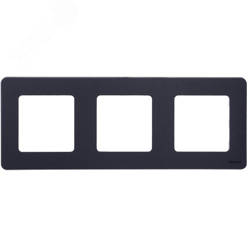 Рамка 3-местная антрацит INSPIRIA - фото 2