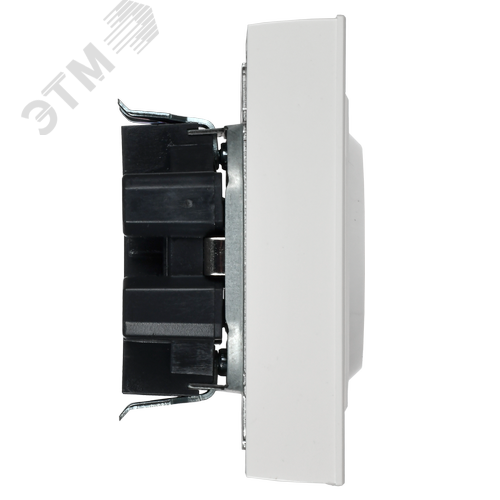 BRITE Розетка двойная с заземлением с защитными шторками 16А в сборе РСш12-3-БрБ белый - фото 4