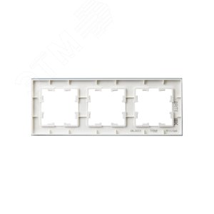 BRITE Рамка 3 поста РУ-3-2-БрБ стекло белый - фото 3