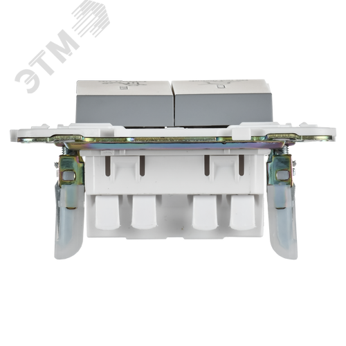 SKANDY Выключатель 2-клавишный с индикацией для отелей 10А SK-V16Gr серый IEK - фото 5