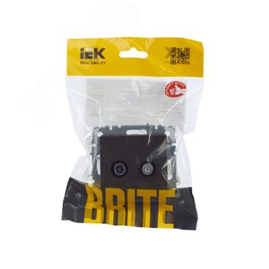 BRITE Розетка двойная TV+SAT РТВ/РСп12-БрТБ темная бронза - фото 7