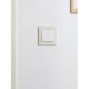 BRITE Рамка 1 пост РУ-1-2-БрВа стекло ванильный - фото 6