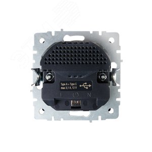 BRITE Розетка с заземлением с защитными шторками 16А с USB A+C 18Вт РЮш11-1-БрГ графит - фото 4