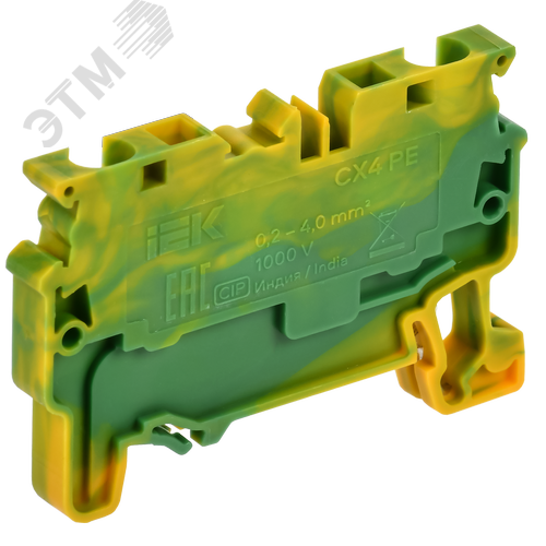Изображение товара ARMAFIX Клемма пружинная CX4 PE 4мм2 проходная заземляющая IEK (шт)