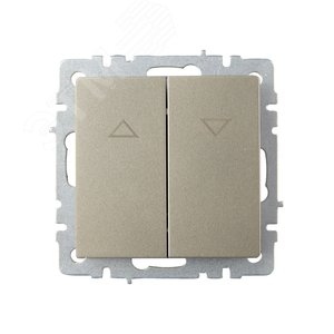 BRITE Выключатель жалюзи 10А ВС10-1-5-БрШ шампань - фото 2