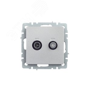 BRITE Розетка двойная TV+SAT РТВ/РСп12-БрА алюминий - фото 2