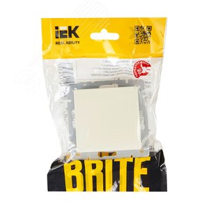 BRITE Выключатель одноклавишный 10А ВС10-1-0-БрКр бежевый - фото 6