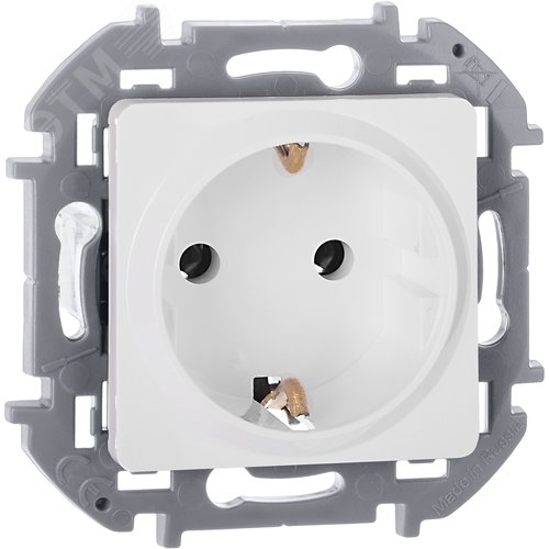 Изображение товара Розетка 1-местная с заземлением без защитных шторок 16А белый INSPIRIA (шт)