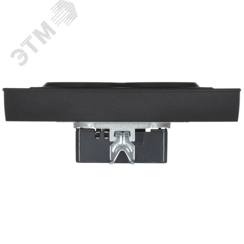 BRITE Розетка 2-местная с заземлением с защитными шторками плоская 16А в сборе РСшПл12-3-БрЧ черный IEK - фото 4