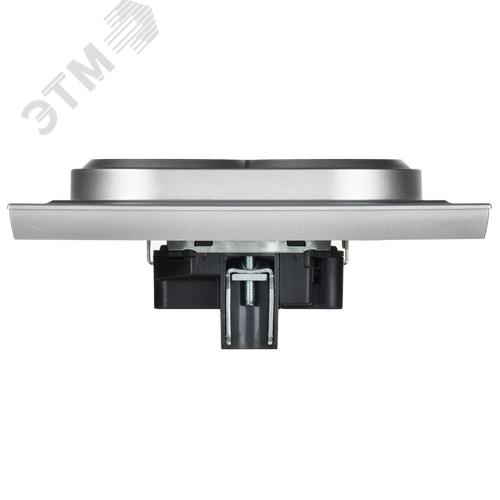 BRITE Розетка двойная с заземлением с защитными шторками 16А в сборе РСш12-3-БрА алюминий - фото 3