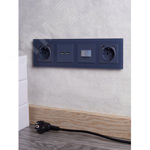 BRITE Розетка USB A+A 3.1А РЮ10-1-БрМ маренго - фото 8