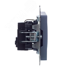 BRITE Розетка с заземлением без защитных шторок 16А РС11-1-0-БрМ маренго - фото 3