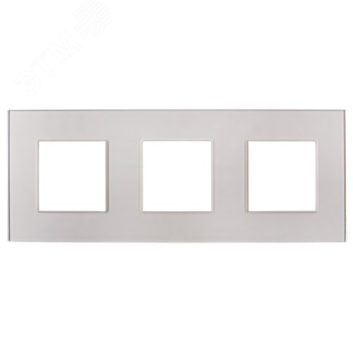 SKANDY Рамка 3-местная SK-F23Sh стекло шампань IEK - фото 4